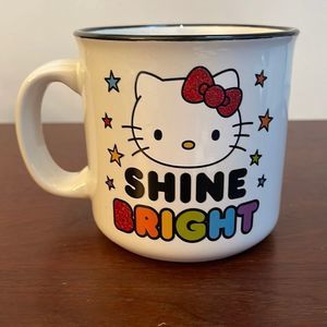 Hello kitty shine Bright ceramic mug 20oz , rainbow colorful